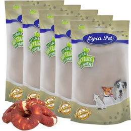 Lyra Pet Kausnack Kauringe mit Entenbruststreifen aus Rind und Ente für Hunde 5 kg - 5 kg – Bild 1 von 8
