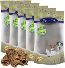 Lyra Pet Kausnack Wraps aus Rinderlunge und Strossen Monoprotein für Hunde 5 kg - 5 kg – Bild 1 von 8