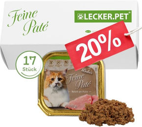 Lyra Pet Lecker.Pet Balu's Feine Paté Katzenfutter Pute Getreidefrei 17 x 100 g - 17 x 100 g – Bild 1 von 8