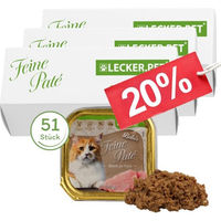 Produktbild von Lyra Pet Lecker.Pet Balu's Feine Paté Katzenfutter Pute Getreidefrei und Glutenfrei 51 x 100 g - 51 x 100 g
