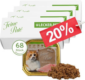 Lyra Pet Lecker.Pet Balu's Feine Paté Pute Katzenfutter Nassfutter Getreidefrei und Glutenfrei 68 x 100 g - 68 x 100 g – Bild 1 von 9
