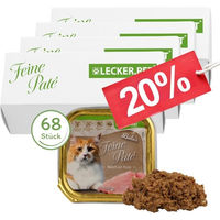 Produktbild von Lyra Pet Lecker.Pet Balu's Feine Paté Pute Katzenfutter Nassfutter Getreidefrei und Glutenfrei 68 x 100 g - 68 x 100 g