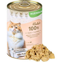 Produktbild von Lyra Pet Lecker.Pet Balu's Katzenfutter Nassfutter Huhn und Truthahn Adult Getreidefrei 18 x 400 g - 18 x 400 g