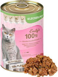 Lyra Pet Lecker.Pet Emily's Katzenfutter Nassfutter Rind Paté Getreidefrei 6 x 400 g - 6 x 400 g – Bild 1 von 8