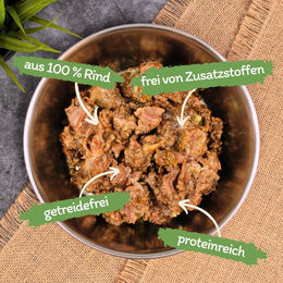 Lyra Pet Lecker.Pet Emily's Katzenfutter Nassfutter Rindermuskelfleisch Adult 12 x 400 g - 12 x 400 g – Bild 1 von 8