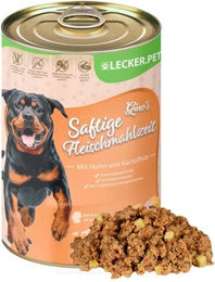 Lyra Pet Lecker.Pet Gino's Saftige Fleischmahlzeit Huhn & Kartoffeln Hundefutter Nassfutter Adult Getreidefrei 6 x 400 g - 6 x 400 g – Bild 1 von 8