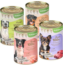 Lyra Pet Lecker.Pet Hundefutter Nassfutter Mix aus Huhn, Pute, Schwein und Rind mit Gemüse, getreidefrei, Adult, 24 x 400 g - 24 x 400 g – Bild 1 von 5