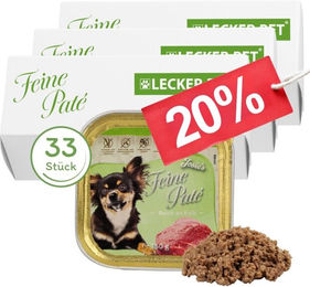 Lyra Pet Lecker.Pet Josie's Feine Paté Hundefutter Nassfutter Kalb Getreidefrei 33 x 150 g - 33 x 150 g – Bild 1 von 7