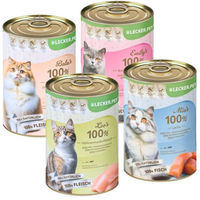Produktbild von Lyra Pet Lecker.Pet Katzenfutter Nassfutter Mix Adult Getreidefrei mit Huhn Truthahn Rind und Lachs 24 x 400 g - 24 x 400 g