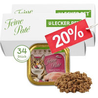 Produktbild von Lyra Pet Lecker.Pet Leo's Feine Paté Huhn Katzenfutter Nassfutter Getreidefrei 34 x 100 g - 34 x 100 g