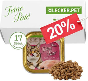 Lyra Pet Lecker.Pet Leo's Feine Paté Katzenfutter Huhn Nassfutter Getreidefrei 17 x 100 g - 17 x 100 g – Bild 1 von 8