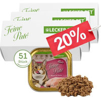 Produktbild von Lyra Pet Lecker.Pet Leo's Feine Paté Katzenfutter Huhn Nassfutter Getreidefrei 51 x 100 g - 51 x 100 g