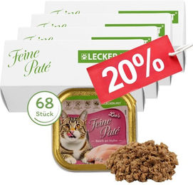 Lyra Pet Lecker.Pet Leo's Feine Paté Katzenfutter Huhn Nassfutter Getreidefrei 68 x 100 g - 68 x 100 g – Bild 1 von 9