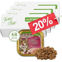 Produktbild von Lyra Pet Lecker.Pet Leo's Feine Paté Katzenfutter Huhn Nassfutter Getreidefrei 68 x 100 g - 68 x 100 g