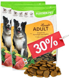 Lyra Pet Lecker.Pet Luna's Adult Hundefutter Trockenfutter Strauß mit Kartoffel und Apfel getreidefrei monoprotein 8 kg - 8 kg – Bild 1 von 9