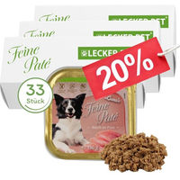 Produktbild von Lyra Pet Lecker.Pet Luna's Feine Paté Hundefutter Nassfutter Pute Adult Getreidefrei 33 x 150 g - 33 x 150 g