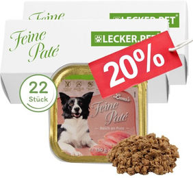Lyra Pet Lecker.Pet Luna's Feine Paté Hundefutter Nassfutter Pute Getreidefrei 22 x 150 g - 22 x 150 g – Bild 1 von 8