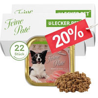 Produktbild von Lyra Pet Lecker.Pet Luna's Feine Paté Hundefutter Nassfutter Pute Getreidefrei 22 x 150 g - 22 x 150 g