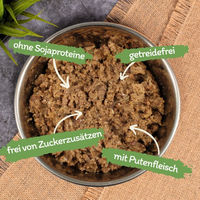 Produktbild von Lyra Pet Lecker.Pet Luna's Feine Paté Hundefutter Nassfutter Pute Getreidefrei Adult 44 x 150 g - 44 x 150 g