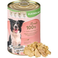 Produktbild von Lyra Pet Lecker.Pet Luna's Hundefutter Nassfutter Huhn und Pute Adult 24 x 400 g - 24 x 400 g
