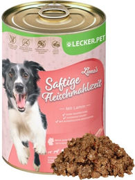 Lyra Pet Lecker.Pet Luna's Saftige Fleischmahlzeit mit Lamm Hundefutter Nassfutter Stückchen in Sauce 24 x 400 g - 24 x 400 g – Bild 1 von 8