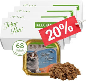 Lyra Pet Lecker.Pet Mia's Feine Paté Katzenfutter Lachs Nassfutter Getreidefrei 68 x 100 g - 68 x 100 g – Bild 1 von 9