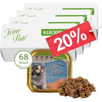 Produktbild von Lyra Pet Lecker.Pet Mia's Feine Paté Katzenfutter Lachs Nassfutter Getreidefrei 68 x 100 g - 68 x 100 g