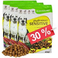 Produktbild von Lyra Pet Lecker.Pet Paula's Adult Sensitive Ente & Kartoffel Hundefutter Trockenfutter Getreidefrei 12 kg - 3 x 4 kg