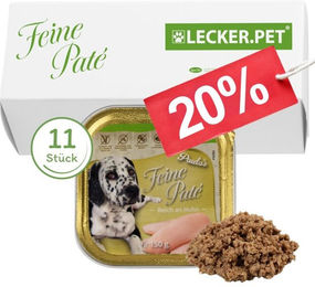 Lyra Pet Lecker.Pet Paula's Feine Paté Huhn Hundefutter Nassfutter Getreidefrei 11 x 150 g - 11 x 150 g – Bild 1 von 9