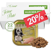 Produktbild von Lyra Pet Lecker.Pet Paula's Feine Paté Huhn Hundefutter Nassfutter Getreidefrei 22 x 150 g - 22 x 150 g