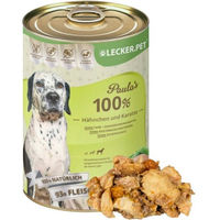 Produktbild von Lyra Pet Lecker.Pet Paula's Hundefutter Nassfutter Hähnchen und Karotte Adult Getreidefrei 12 x 400 g - 12 x 400 g