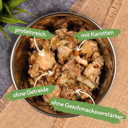 Lyra Pet Lecker.Pet Paula's Hundefutter Nassfutter Hähnchen und Karotte Adult Getreidefrei 24 x 400 g - 24 x 400 g – Bild 1 von 8