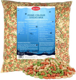 Lyra Pet Lyra Pond Pond Colour Sticks Koi Mix Fischfutter für Goldfische und Teichfische mit Spirulina 10 Liter (0,85 kg) - 10 l – Bild 1 von 6