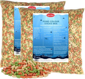 Lyra Pet Lyra Pond Pond Colour Sticks Koi Mix Fischfutter für Teichfische mit Spirulina 2 x 1,7 kg - 2 x 10 l – Bild 1 von 6