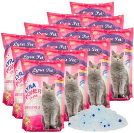 Lyra Pet Lyra Power Silica Silikat Katzenstreu unparfümiert 12 x 5 Liter - 12 x 5 l – Bild 1 von 13