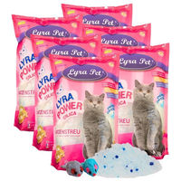 Produktbild von Lyra Pet Lyra Power Silica Silikat Katzenstreu unparfümiert 6 x 5 Liter inklusive 2 Spielmäuse - 6 x 5 l