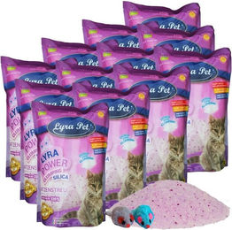 Lyra Pet Lyra Power Silikat Katzenstreu klumpend 12 x 5 Liter inklusive 2 Spielmäuse - 12 x 5 l – Bild 1 von 9