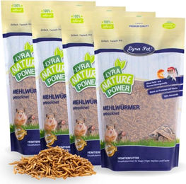 Lyra Pet Mehlwürmer getrocknet Insektenfutter für Fische 4 x 1 kg - 4 x 1 kg – Bild 1 von 8