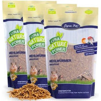 Produktbild von Lyra Pet Mehlwürmer getrocknet Insektenfutter für Fische Nager Reptilien und Vögel 3 x 5 kg - 3 x 5 kg