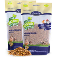 Produktbild von Lyra Pet Mehlwürmer getrocknetes Insektenfutter für Fische, Reptilien, Nager und Vögel 2 x 10 Liter - 2 x 10 l
