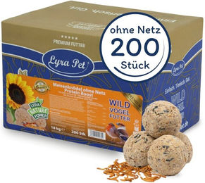 Lyra Pet Meisenknödel Protein Boost mit Mehlwürmern für Wildvögel 18 kg - 200 x 90 g – Bild 1 von 12