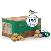Produktbild von Lyra Pet Meisenknödel Vollkorn und Nuss ohne Netz mit 2 Spendern 150 Stück à 85 g Wildvogelfutter - 150 x 85 g