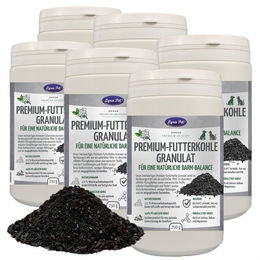 Lyra Pet Premium Pflanzenkohle Granulat für Hunde und Katzen 1,5 kg (6 x 250 g) zur Unterstützung der Verdauung – Bild 1 von 5