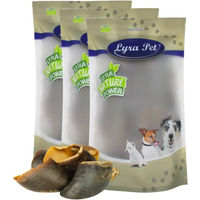Produktbild von Lyra Pet Rinderhufe Kausnack für Hunde aus Rind Monoprotein naturbelassen 45 Stück ca. 3,6 kg - 45 x 80 g