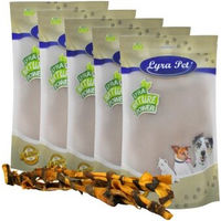Produktbild von Lyra Pet Rinderkopfhautstangen mit Pansen für Hunde 70 cm 5 Stück Monoprotein
