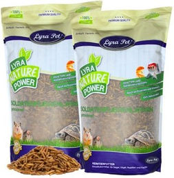 Lyra Pet Soldatenfliegenlarven getrocknet 10 kg reich an Kalzium und Proteinen für Vögel, Fische, Nager und Reptilien - 10 kg – Bild 1 von 12