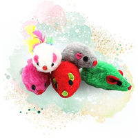 Produktbild von Lyra Pet Spielmäuse für Katzen aus Plüsch mit Rasselfunktion 20 Stück bunt