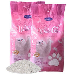 Lyra Pet White Cat Pure Sensitive Katzenstreu Bentonit ohne Duft 2 x 15 Liter – Bild 1 von 1