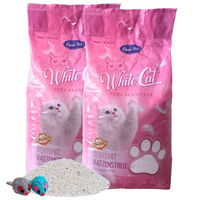 Produktbild von Lyra Pet White Cat Pure Sensitive Katzenstreu Bentonit ohne Duft mit 2 Mäusen 30 Liter