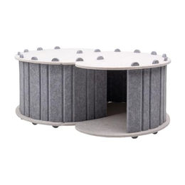 Lyveo Katzenhaus Katzenhöhle aus Filz als faltbarer Katzentunnel und Katzenbett in Grau 58 x 40 x 24 cm – Bild 1 von 13